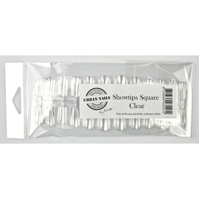 Urban Nails Press-on/Showtips Square Clear 72x