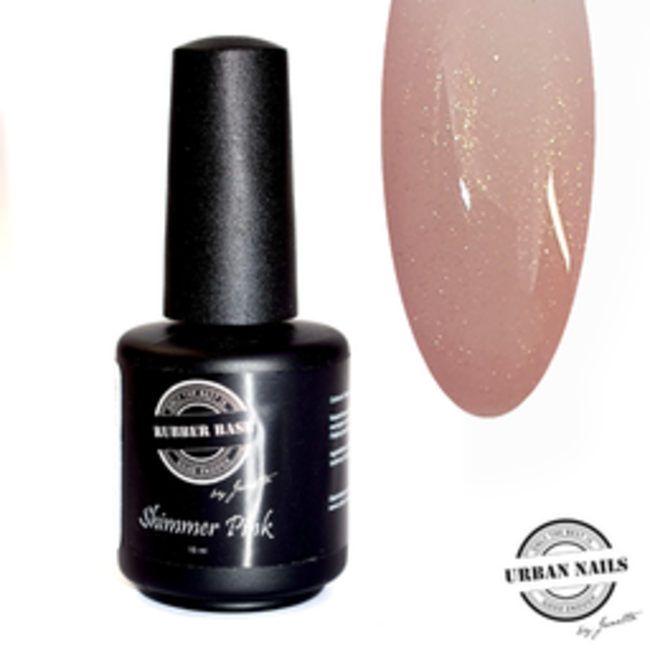 Urban Nails Rubber Base Shimmer Pink Gold flesje