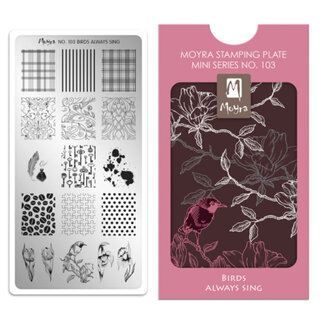 Moyra Moyra Mini Stamping plate 103 Birds always sing