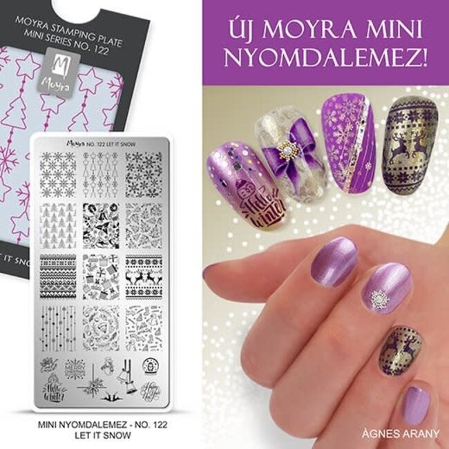 Moyra Moyra Mini Stamping plate 122 Let it snow