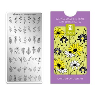 Moyra Moyra Mini Stamping plate 123 Garden of Delight