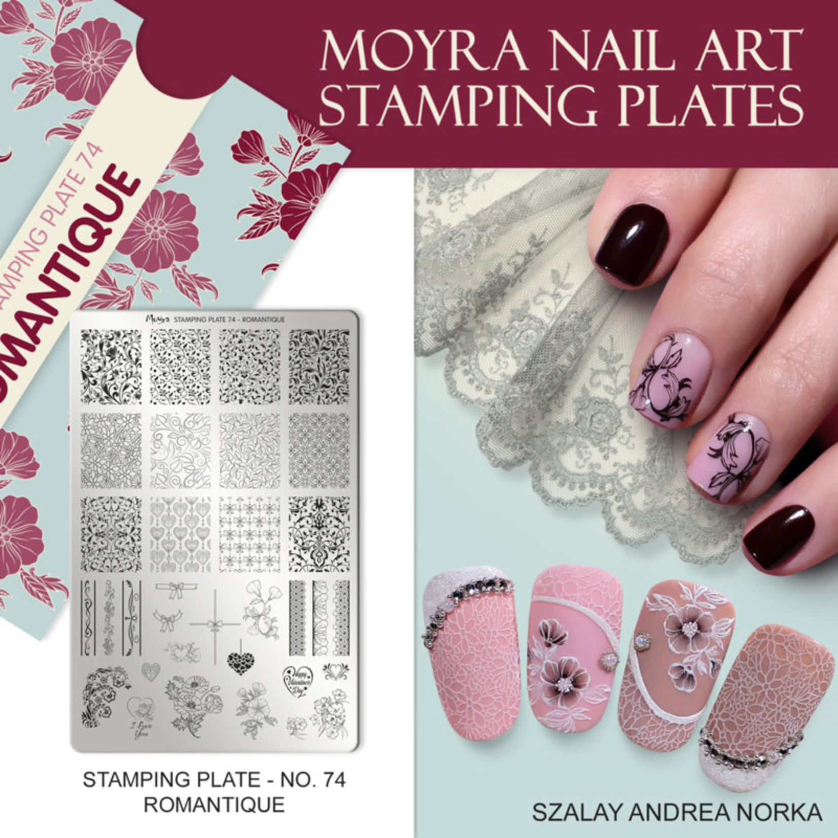 Moyra Moyra Stamping plate 74 Romantique