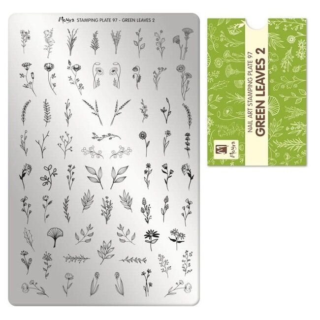 Moyra Moyra Stamping plate 97 Green leaves 2