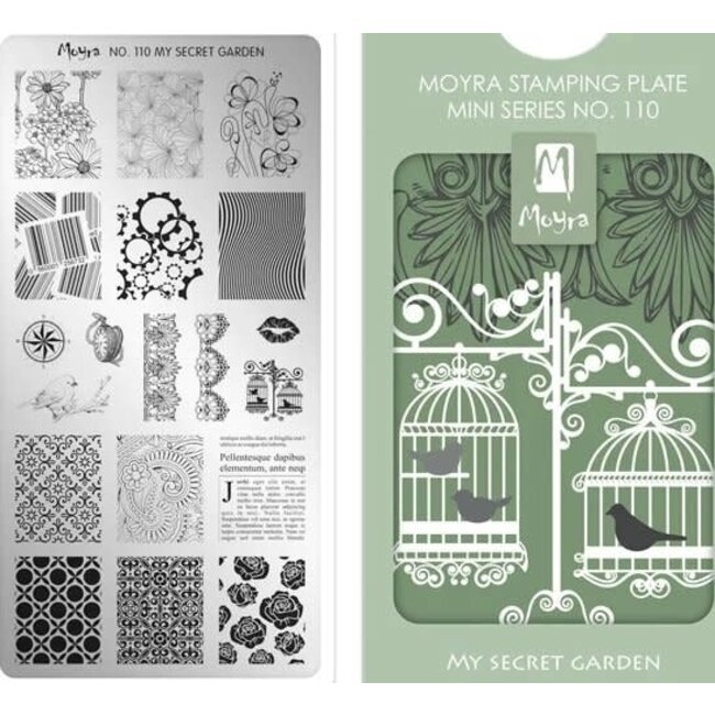 Moyra Moyra Mini Stamping plate 110 My secret garden