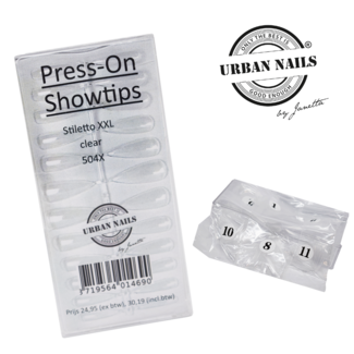 Urban Nails Press-on/Showtips Stiletto XXL Clear 504x