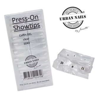 Urban Nails Press-on/Showtips Coffin Clear 504x