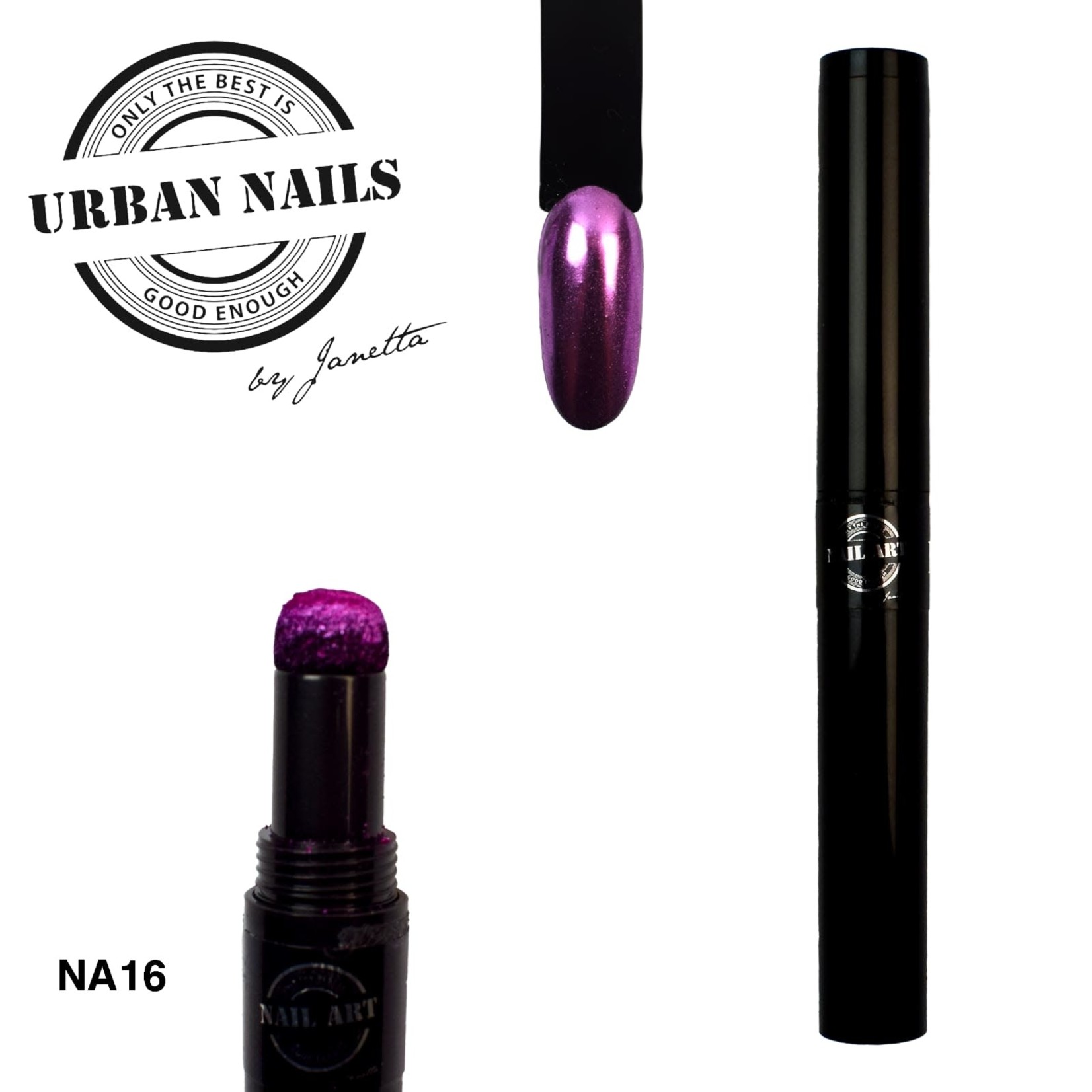 Urban Nails Chrome pen 16 Donker roze
