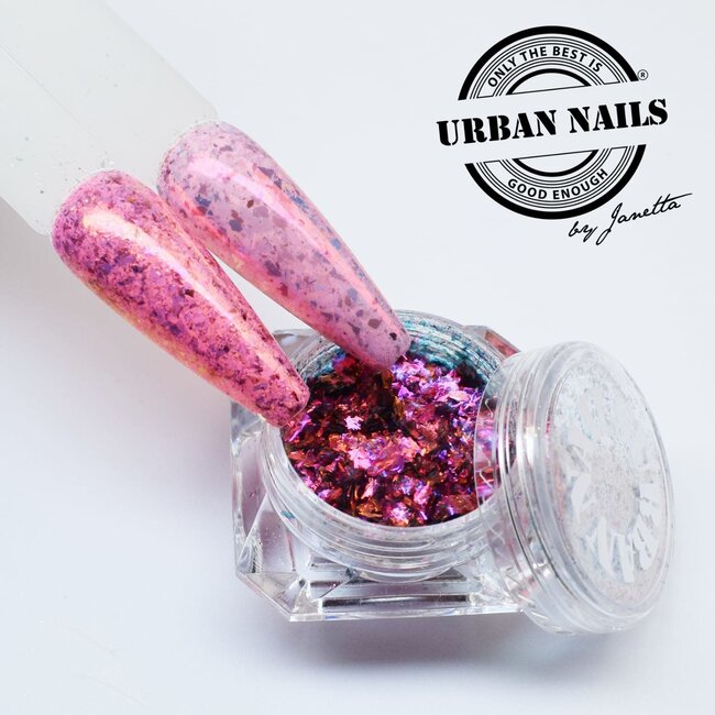 Urban Nails Diamond Flakes 08 Fel Roze