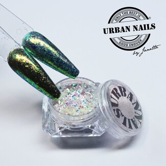 Urban Nails Diamond Flakes 03 Parelmoer Groen