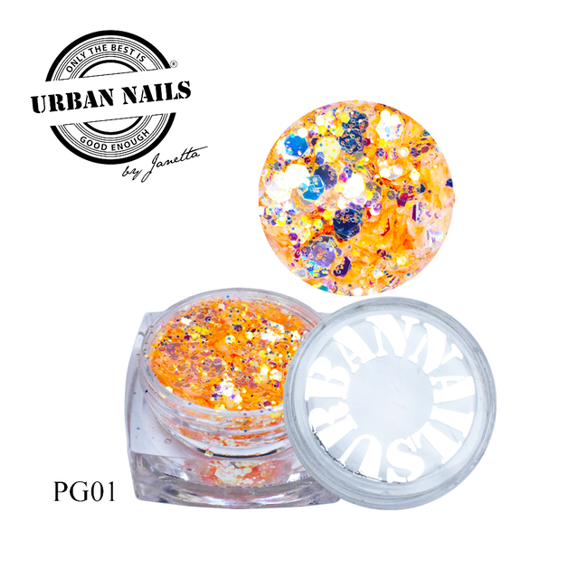 Urban Nails PiXie Glitter 1 Oranje