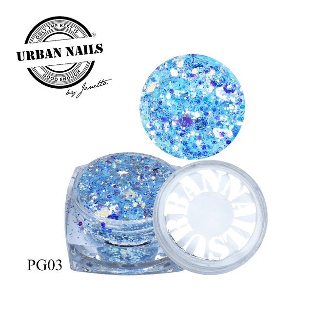 Urban Nails PiXie Glitter 3 Licht blauw