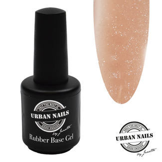 Urban Nails Rubber Base Salmon Silver Flesje