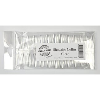 Urban Nails Press-on/Showtips Coffin Clear 72x