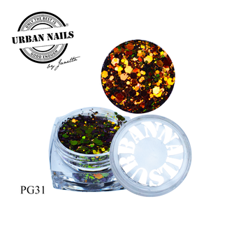 Urban Nails PiXie Glitter 31 Oranje-zwart