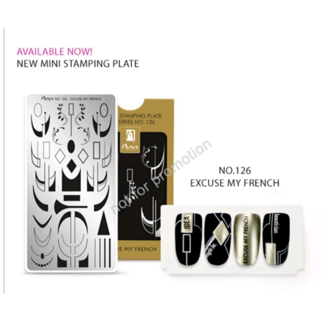 Moyra Moyra Mini Stamping plate 126 Excuse my french