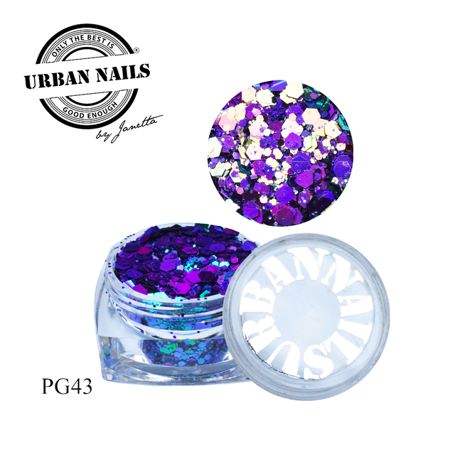 Urban Nails PiXie Glitter 43  Blauw Paars