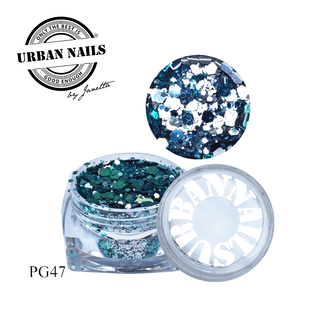 Urban Nails PiXie Glitter 47 Groen Zilver