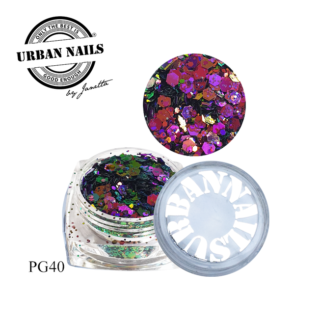 Urban Nails PiXie Glitter 40 Donker Paars