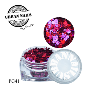 Urban Nails PiXie Glitter 41 Roze/Rood