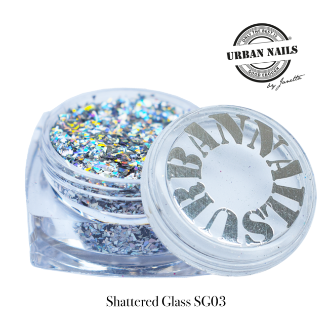 Urban Nails Shattered Glass 03 Multi-zilver