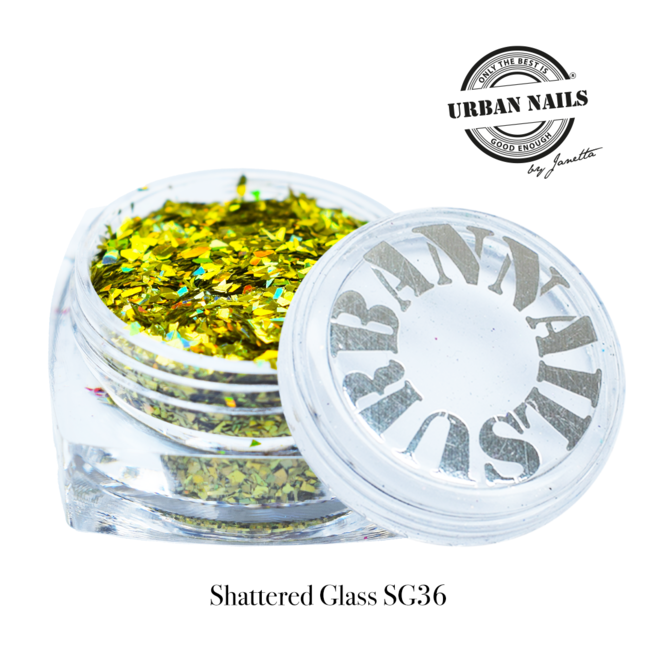 Urban Nails Shattered Glass 36 geel-groen