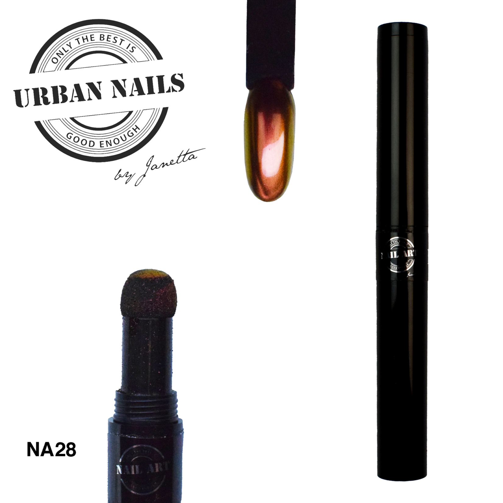 Urban Nails Chrome pen 28 (cameleon) Oranje / Rood