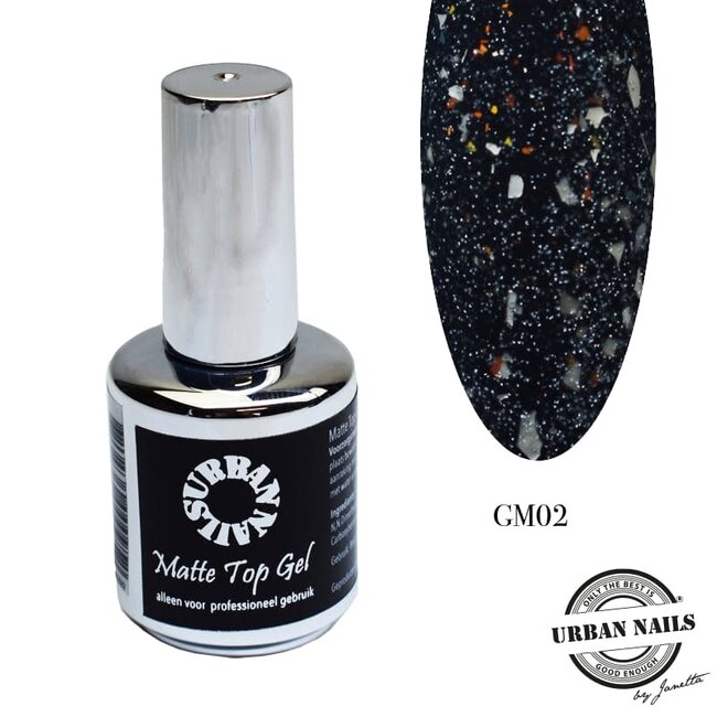 Urban Nails Glitter Top Mat - GM02 Oranje