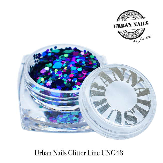 Urban Nails Urban Nails Glitters UNG 48 multi-blauw