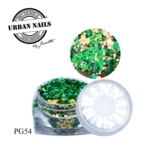 Urban Nails PiXie Glitter 54 Multi Groen