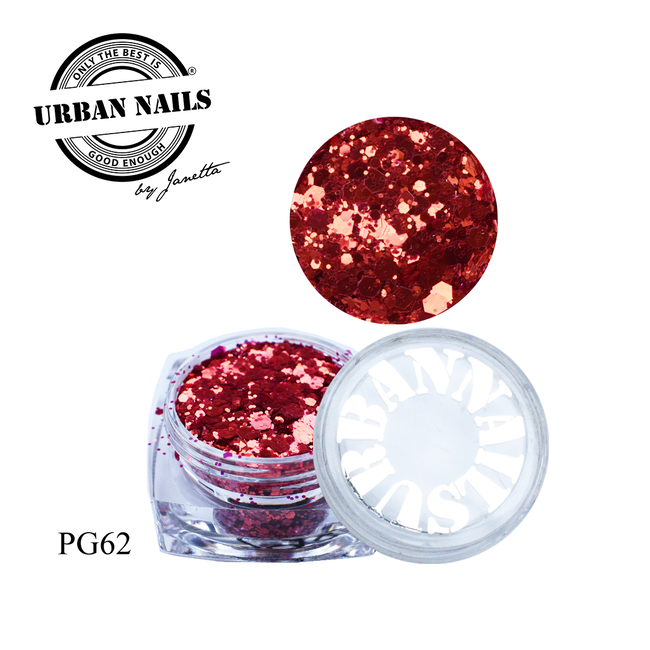 Urban Nails PiXie Glitter 62 Rood