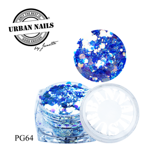 Urban Nails PiXie Glitter 64 Wit Blauw
