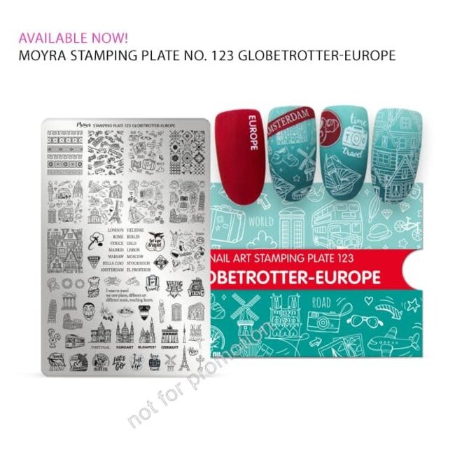 Moyra Moyra Stamping plate 123 Globetrotter-Europe