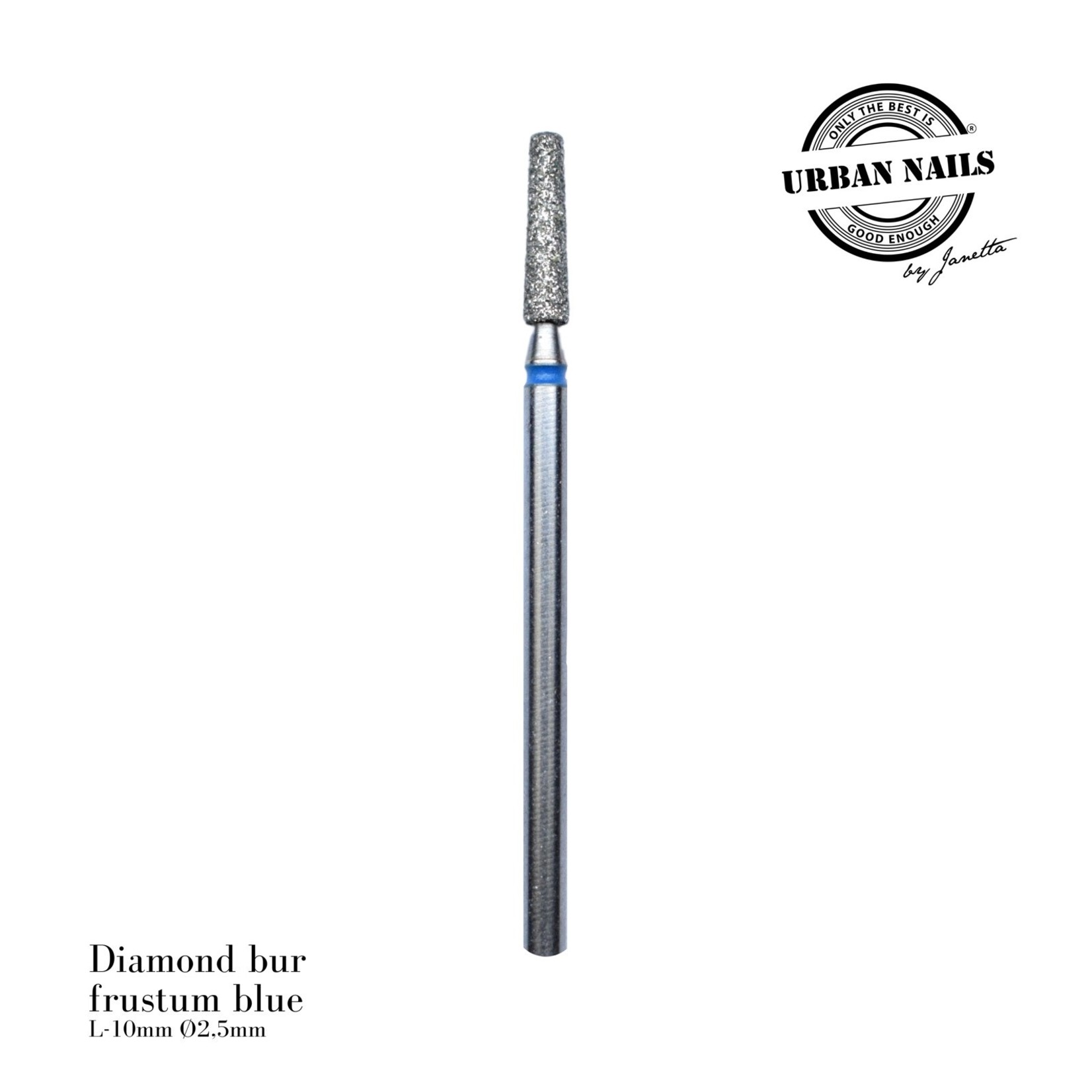Urban Nails Diamond bur "frustum" blue, L-10,0 mm, Ø2,5 mm