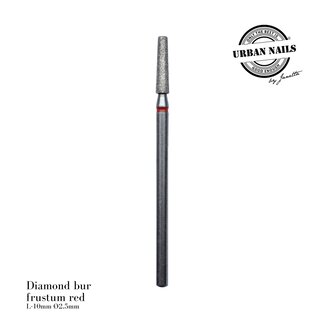 Urban Nails Diamond bur "frustum" red, L-10,0 mm, Ø2,5 mm