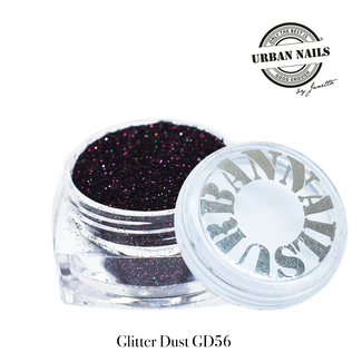Urban Nails Glitter Dust 56 Zwart-Roze/Groene glitter
