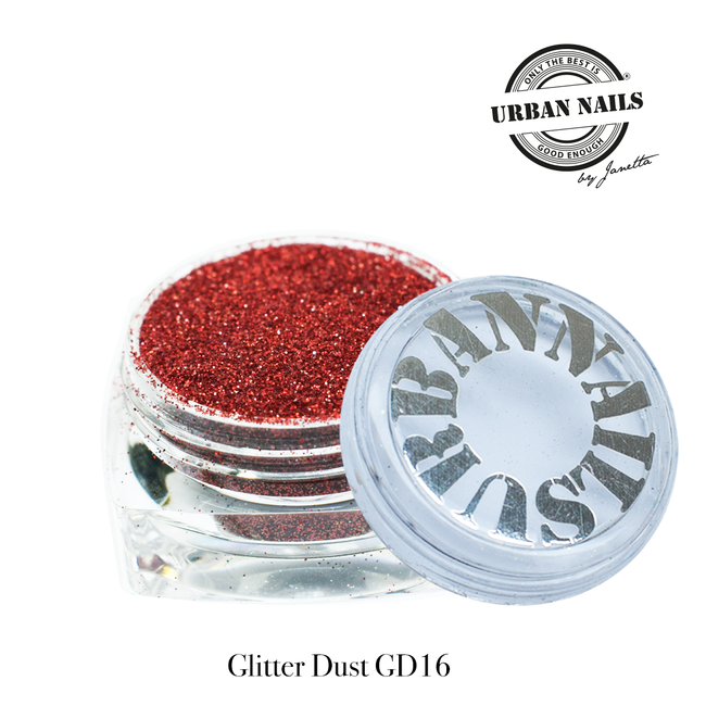 Urban Nails Glitter Dust 16 Fel Rood