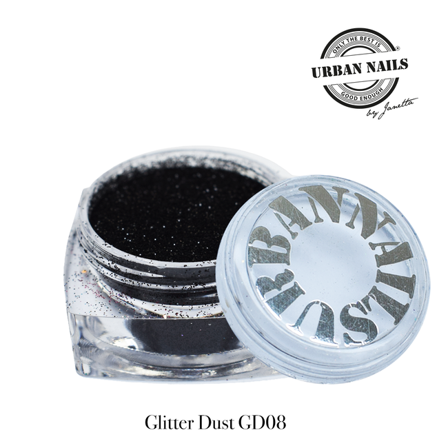 Urban Nails Glitter Dust 08 Zwart