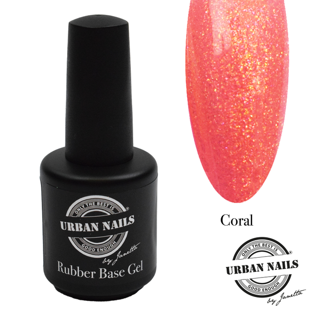 Urban Nails Rubber Base Coral flesje Koraal Rood