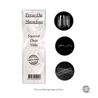 Urban Nails Press-on/Showtips Squoval Clear 504 pcs