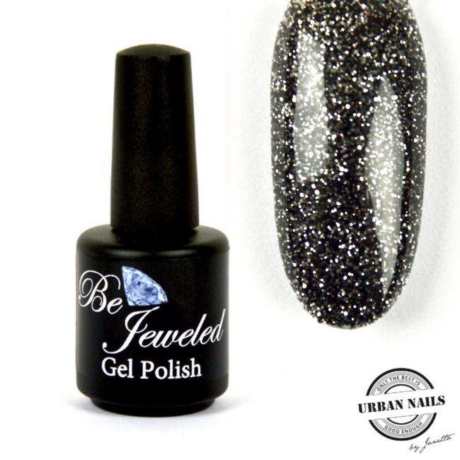 Urban Nails Gelpolish 104 - Zwart Met Zilver Glitter