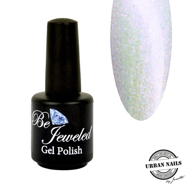 Urban Nails Gelpolish 243 -Bridal White met paars glitter