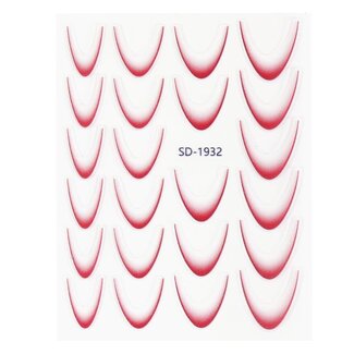 Urban Nails Nail Art Sticker III - 10 Ombre Bruin Rood