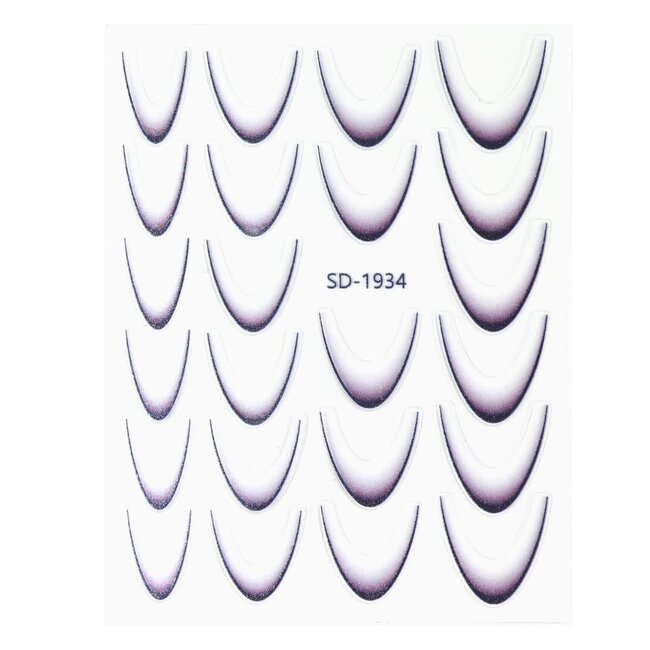 Urban Nails Nail Art Sticker III - 12 Ombre Zwart