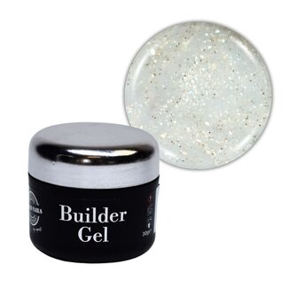 Urban Nails Builder Gel in a Jar 30 gram 01 semi transparant met glitter