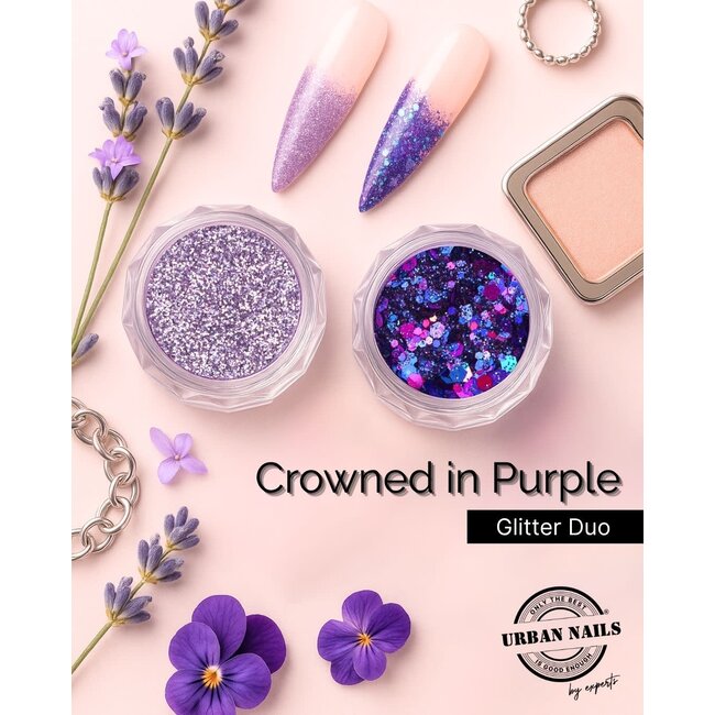 Urban Nails Crowned in Purple Glitter Duo