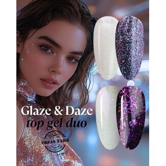 Urban Nails Glaze & Daze Glitter Top Gel Duo