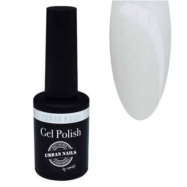 Urban Nails Gelpolish 241 - Bridal White met zilveren glitter