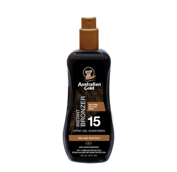 Australian Gold SPF 15 Spray Gel met bronzer