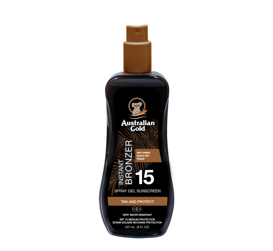 SPF 15 spray gel met bronzer  - Zonnebrandcrème