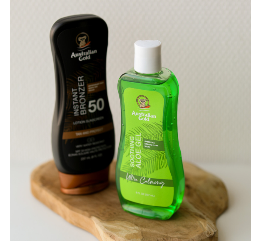Ensemble de produits : Lotion bronzante SPF 50 + Aloès apaisant